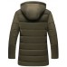 Men's Regular Padded CoatPolyester Solid Long Sleeve