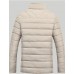 Men's Padded Coat,Simple Casual/Daily Solid-Others Polyester Long Sleeve Stand White / Black