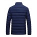 Men's Regular Padded CoatCotton Solid Long Sleeve