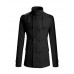 Men's Casual/Daily / Work Simple Trench Coat,Solid Stand Long Sleeve Fall / Winter Blue / Black / Brown / Gray Others Medium