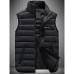 Men's Casual/Daily Simple Coat,Solid Sleeveless Winter Blue / Red / Black / Green Polyester