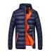 Men's Regular Padded Coat,Cotton Solid Long Sleeve