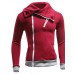 Men's Casual/Daily / Sports Active Regular Hoodies,Solid Red / White / Black / Gray / Purple Peter Pan Collar Long Sleeve Cotton Fall