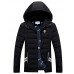 Men's Regular Padded CoatCotton Solid Long Sleeve