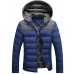 Men's Regular Padded Coat,Polyester Solid Long Sleeve