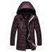 Men's Regular Padded CoatPolyester Solid Long Sleeve