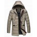 Men's Regular Padded CoatPolyester Solid Long Sleeve