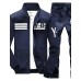 Men's fashion leisure fleece long-sleeved sport suit coat two-piece tide new autumn and winter JC-D05