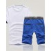 Men's Short Sleeve Set,Cotton Letter