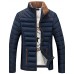 Men's Regular Padded Coat,Polyester Solid Long Sleeve