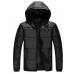 Men's Regular Padded Coat,Simple Casual/Daily Solid-Others Cotton Long Sleeve Black