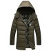 Men's Regular Padded CoatPolyester Solid Long Sleeve