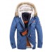 Men's Long Parka Coat , Cotton Pure Long Sleeve