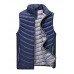 Men's Regular Padded Vest Coat,Polyester Solid Sleeveless Winter Vest k256