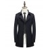 Men's Solid Casual / Work Trench coat,Polyester Long Sleeve-Black / Blue / Yellow