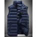 Men's Casual/Daily Simple Coat,Solid Sleeveless Winter Blue / Red / Black / Green Polyester