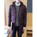 Men's Casual/Daily Simple Coat,Solid Long Sleeve Winter Blue / Red / Black / Yellow / Purple Polyester