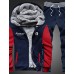 Men's Casual/Daily / Sports Active Regular Hoodies,Solid / Color Block / Patchwork Blue / Red / Black / Gray Hooded Long Sleeve Polyester