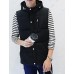 Men's Casual/Daily Simple Coat,Solid Sleeveless Winter Blue / Red / White / Black Polyester