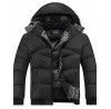 Men's Long Padded Coat,Cotton Solid Long Sleeve