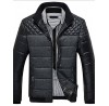 Men's Regular Padded Coat,Polyester Solid Long Sleeve