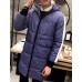 Men's Casual/Daily Simple Coat,Solid Long Sleeve Winter Blue / Red / Black / Yellow / Purple Polyester