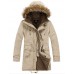 Men's Long Parka Coat , Cotton Pure Long Sleeve