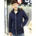 Men's Casual/Daily Simple Coat,Solid Long Sleeve Winter Blue / Black / Green Polyester