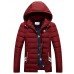 Men's Regular Padded CoatCotton Solid Long Sleeve