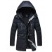 Men's Regular Padded CoatPolyester Solid Long Sleeve