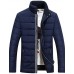 Men's Long Padded Coat,Simple Casual/Daily Solid-Polyester Polyester Long Sleeve Blue / Red / White / Black