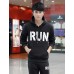 Men's Print / Solid / Camouflage / Letter Casual / Sport Set,Cotton Long Sleeve Black / Blue / Gray JC-D31