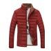 Men's Regular Padded Coat,Polyester Solid Long Sleeve