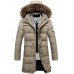 Men's Casual/Daily Simple Coat,Solid Long Sleeve Winter Beige / Black / Green Polyester