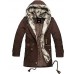 Men's Plus Size Street chic Fur Coat,Solid Hooded Long Sleeve All Seasons Black / Brown / Green Faux Fur