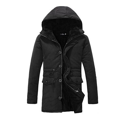 Men's Long Padded Coat,Simple / Street chic Going out / Casual/Daily ...