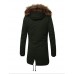 Men's Regular Padded Coat,Simple Going out / Casual/Daily Solid-Cotton Cotton Long Sleeve Hooded Blue / Black / Green