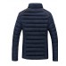 Men's Regular Padded Coat,Polyester Solid Long Sleeve