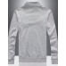 Men's Casual/Daily / Sports Active / Tops Regular Hoodies,Solid Black / Gray Stand Long Sleeve Cotton / Polyester Spring / Autumn Medium