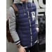 Men's Regular Padded CoatPlus Size / Sports Solid / Color Block / Letter-Cotton / Polyester Polypropylene Long Sleeve Slim Warm Thick