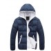 Men's Regular Parka CoatCotton Pure Long Sleeve