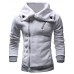 Men's Casual/Daily / Sports Active Regular Hoodies,Solid Red / White / Black / Gray / Purple Peter Pan Collar Long Sleeve Cotton Fall