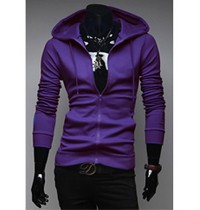 Men's Casual/Daily / Sports Active Regular Hoodies,Solid Blue / Red / White / Black / Gray / Orange / Yellow / Purple Hooded Long Sleeve