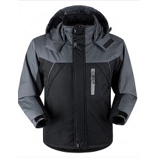 Men's Regular Padded Coat,Cotton Solid Long Sleeve