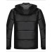 Men's Regular Padded Coat,Simple Casual/Daily Solid-Others Cotton Long Sleeve Black