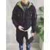 Men's Regular Padded Coat,Simple Casual / Going out Solid-Polyester Polypropylene Long Sleeve Shirt Collar Blue / Black / Gray