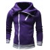 Men's Casual/Daily / Sports Active Regular Hoodies,Solid Red / White / Black / Gray / Purple Peter Pan Collar Long Sleeve Cotton Fall