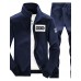 Men's fashion leisure fleece long-sleeved sport suit coat two-piece tide new autumn and winter JC-D75