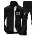 Men's fashion leisure fleece long-sleeved sport suit coat two-piece tide new autumn and winter JC-D75