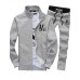 Hot Sale Two-Piece Men's Long Sleeve Set,Cotton / Polyester Solid Casual Sport Outerwear Coat